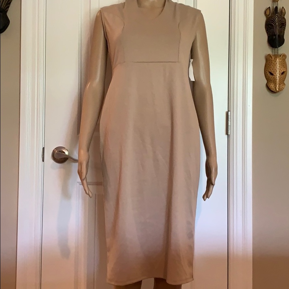 Sz Large almost famous khaki dress